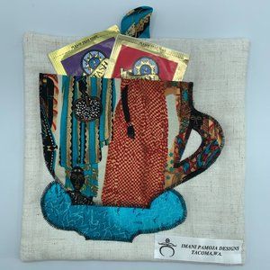 Quilted Coaster or Pot Holder/Tea Bag Holder